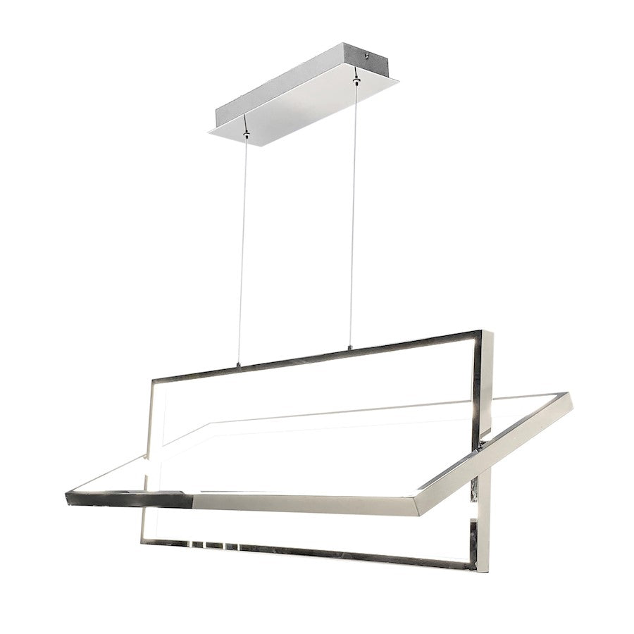 Artcraft Linear 1 Light 15" Island Light, Chrome