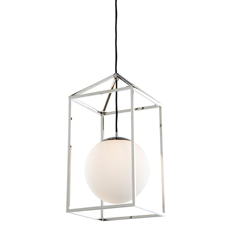 Artcraft Eclispse 1 Light Pendant, Polished Nickel