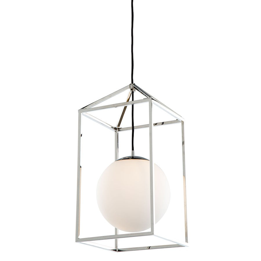 Artcraft Eclispse 1 Light Pendant, Polished Nickel