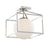 Artcraft Eclispse 1 Light Semi Flush Mount, Polished Nickel