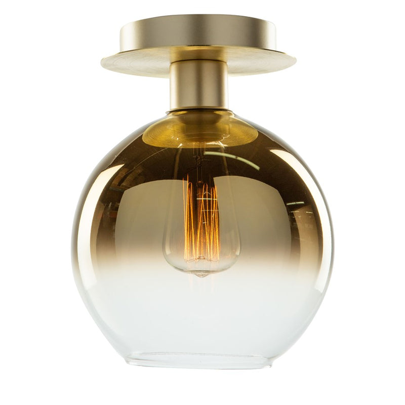 Artcraft Morning Mist Semi-Flush Mount, Gold/Clear