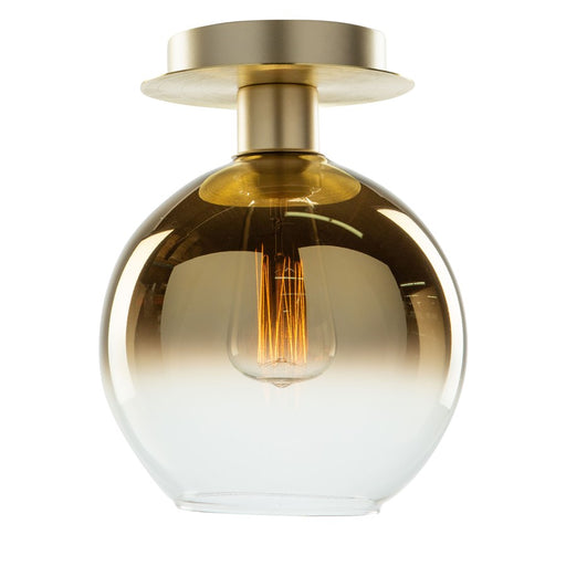 Artcraft Morning Mist Semi-Flush Mount, Gold/Clear