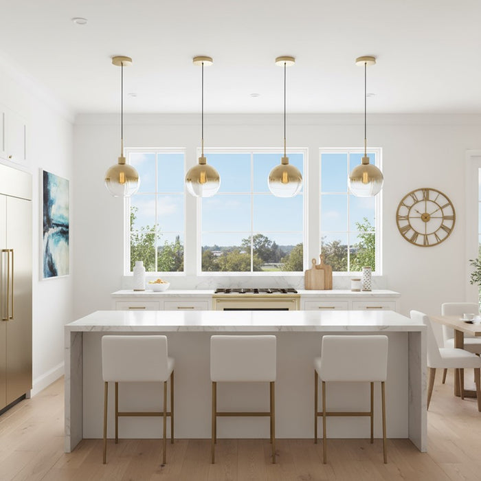 Artcraft Morning Mist Pendant, Gold/Clear