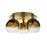 Artcraft Morning Mist Semi-Flush Mount, Gold/Clear
