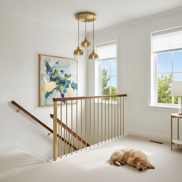 Artcraft Morning Mist Pendant, Gold/Clear