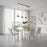 Artcraft Morning Mist 4 Light Island Light, Gold/Clear