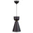 Artcraft Tempo 1 Light Pendant, Matte Black/Brass/Gold