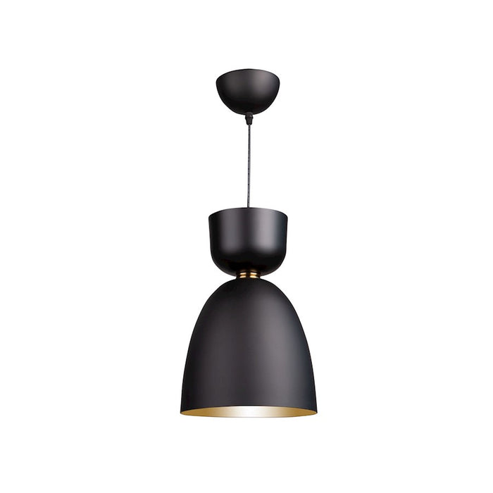 Artcraft Tempo 1 Light Pendant, Matte Black/Brass/Gold