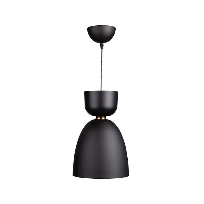 Artcraft Tempo 1 Light Pendant, Matte Black/Brass/Gold