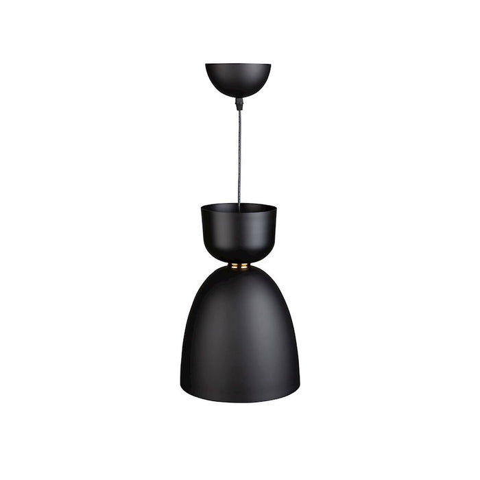 Artcraft Tempo 1 Light Pendant, Matte Black/Brass/Gold