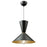 Artcraft Tempo 1 Light Pendant, Matte Black/Brass/Gold