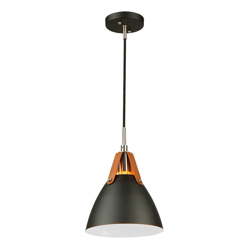 Artcraft Tote 1 Light Pendant, Black/Black