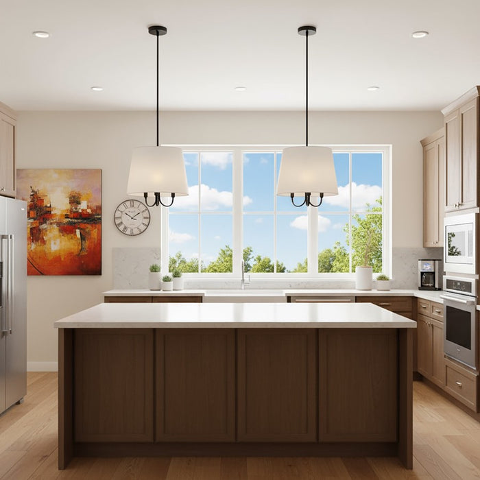 Artcraft Rhythm 3 Light Pendant, White