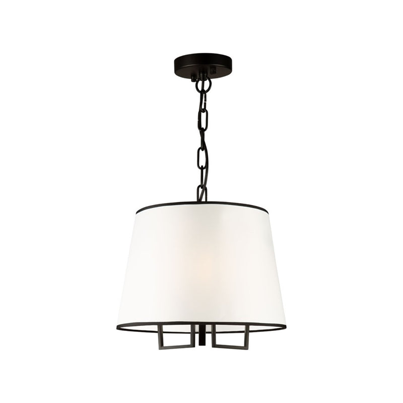 Artcraft Coco 3 Light Pendant, Black/White