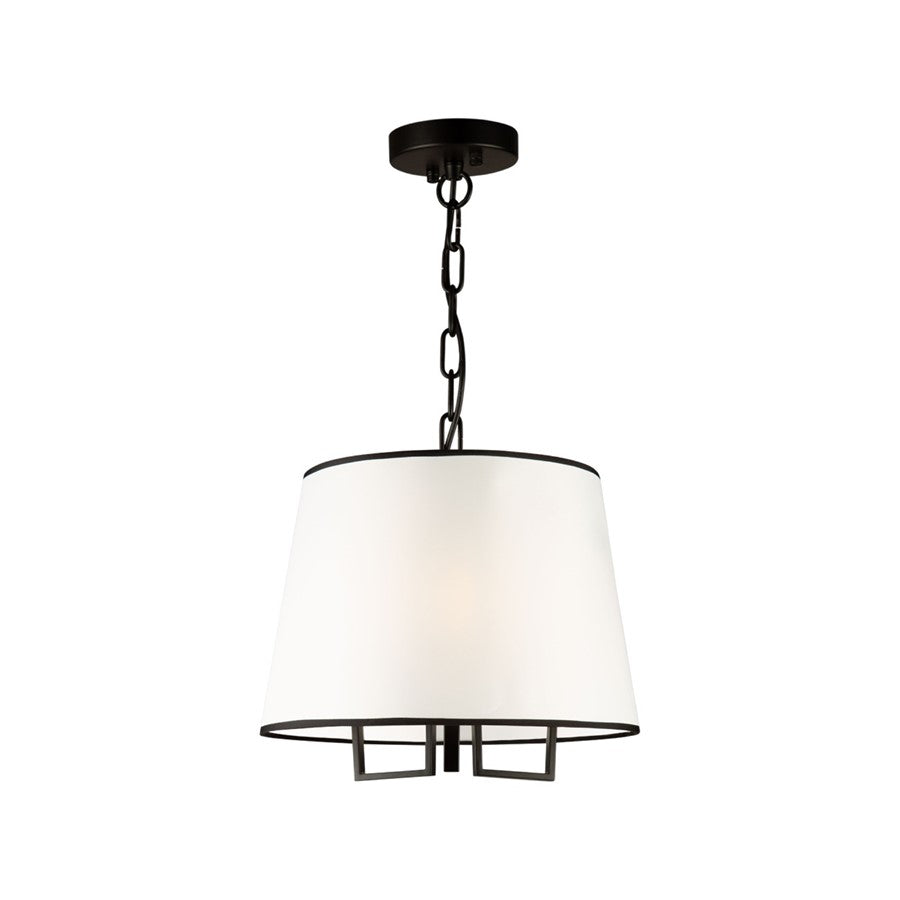 Artcraft Coco 3 Light Pendant, Black/White