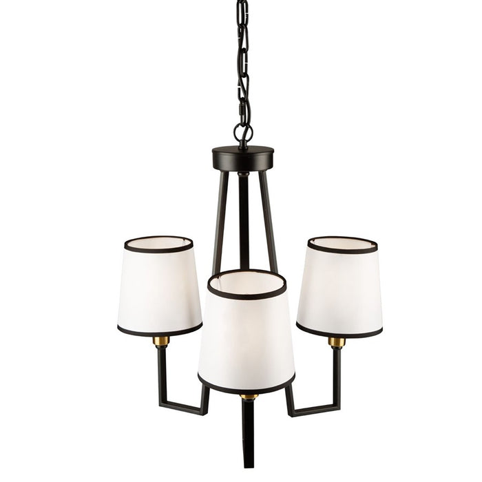 Artcraft Coco Chandelier, Black/Gold/White
