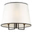 Artcraft Coco 3 Light Semi-Flush Mount, Black/Gold/White
