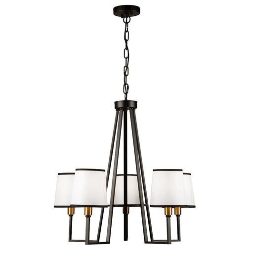 Artcraft Coco Chandelier, Black/Gold/White
