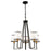 Artcraft Coco Chandelier, Black/Gold/White
