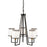 Artcraft Coco Chandelier, Black/Gold/White