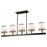 Artcraft Coco 5 Light Island Light, Black/Gold/White