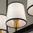 Artcraft Coco 5 Light Island Light, Black/Gold/White