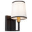 Artcraft Coco 1 Light Sconce, Black/Gold/White