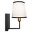 Artcraft Coco 1 Light Sconce, Black/Gold/White