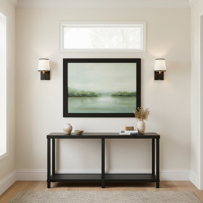 Artcraft Coco 1 Light Sconce, Black/Gold/White