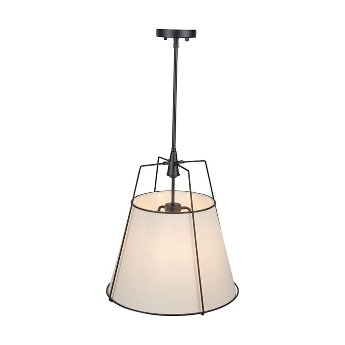 Artcraft Pullman 3 Light Pendant, Black/Cream