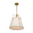 Artcraft Pullman 3 Light Pendant, Brass/Cream