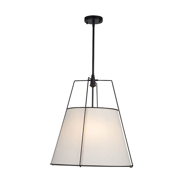 Artcraft Pullman 4 Light Pendant, Black/Cream