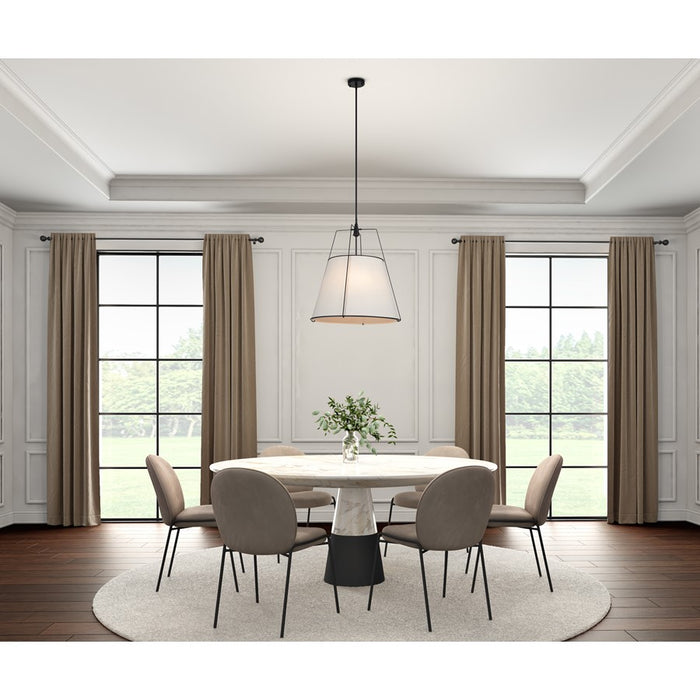 Artcraft Pullman 4 Light Pendant, Black/Cream