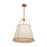 Artcraft Pullman 4 Light Pendant, Brass/Cream