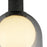 Artcraft Juna 1 Light Pendant, Black/Smoke/White