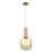 Artcraft Juna 1 Light Pendant, Brass/Amber/White