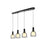 Artcraft Juna 4 Light Pendant, Black/Smoke/White