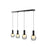 Artcraft Juna 4 Light Pendant, Black/Smoke/White