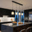 Artcraft Juna 4 Light Pendant, Black/Smoke/White