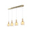 Artcraft Juna 4 Light Pendant, Brass/Amber/White