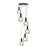 Artcraft Juna 6 Light Pendant, Black/Smoke/White