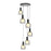 Artcraft Juna 6 Light Pendant, Black/Smoke/White