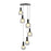 Artcraft Juna 6 Light Pendant, Black/Smoke/White