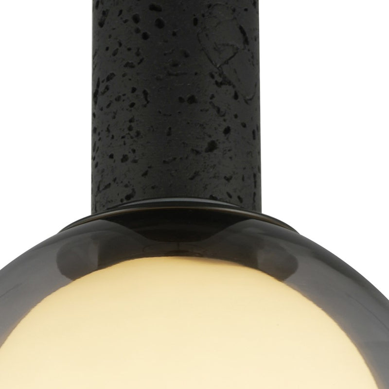 Artcraft Juna 6 Light Pendant, Black/Smoke/White