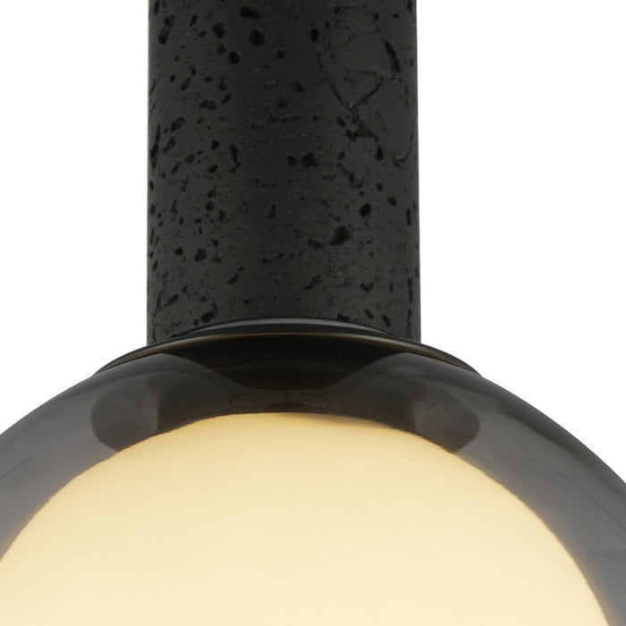 Artcraft Juna 6 Light Pendant, Black/Smoke/White