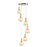 Artcraft Juna 6 Light Pendant, Brass/Amber/White