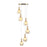 Artcraft Juna 6 Light Pendant, Brass/Amber/White