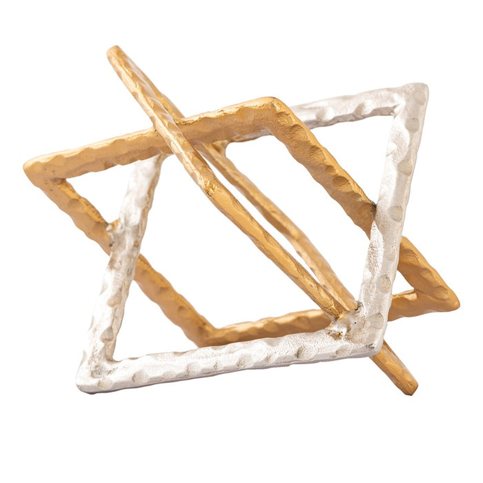 Atlas Lighting Abstract Interlocking Sculpture, Brass/Nickel