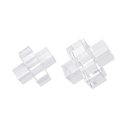 Atlas Lighting Addition Bookend Set of 2, Clear