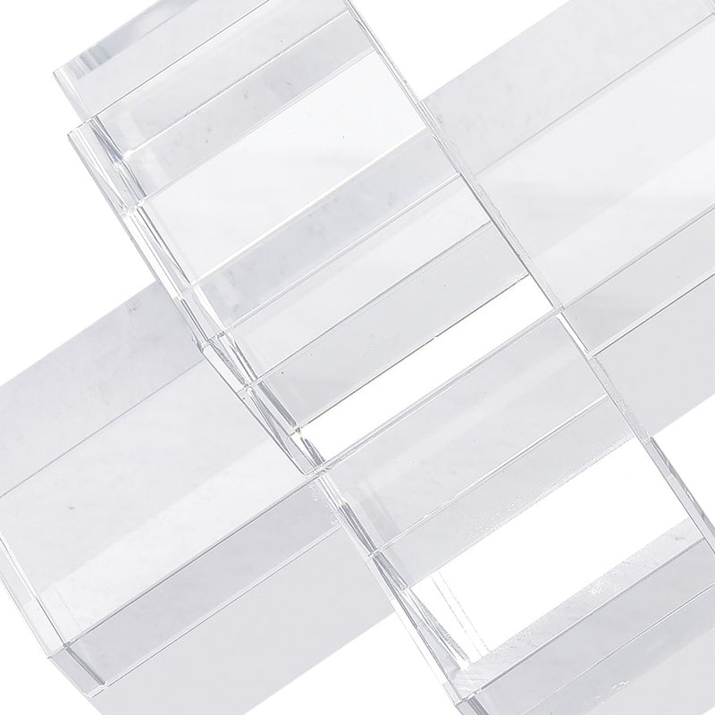 Atlas Lighting Addition Bookend Set of 2 | Modern Clear Crystal | Bookshelf & Desk Decor | 6 x 6 x 6 in | Model AC11010-01S